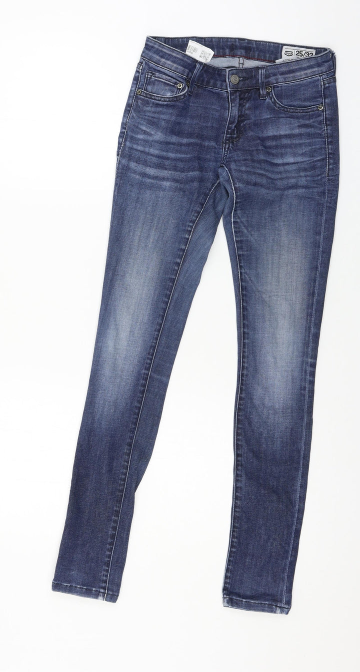 Crocker Womens Blue Denim Skinny Jeans Size 25 in L32 in