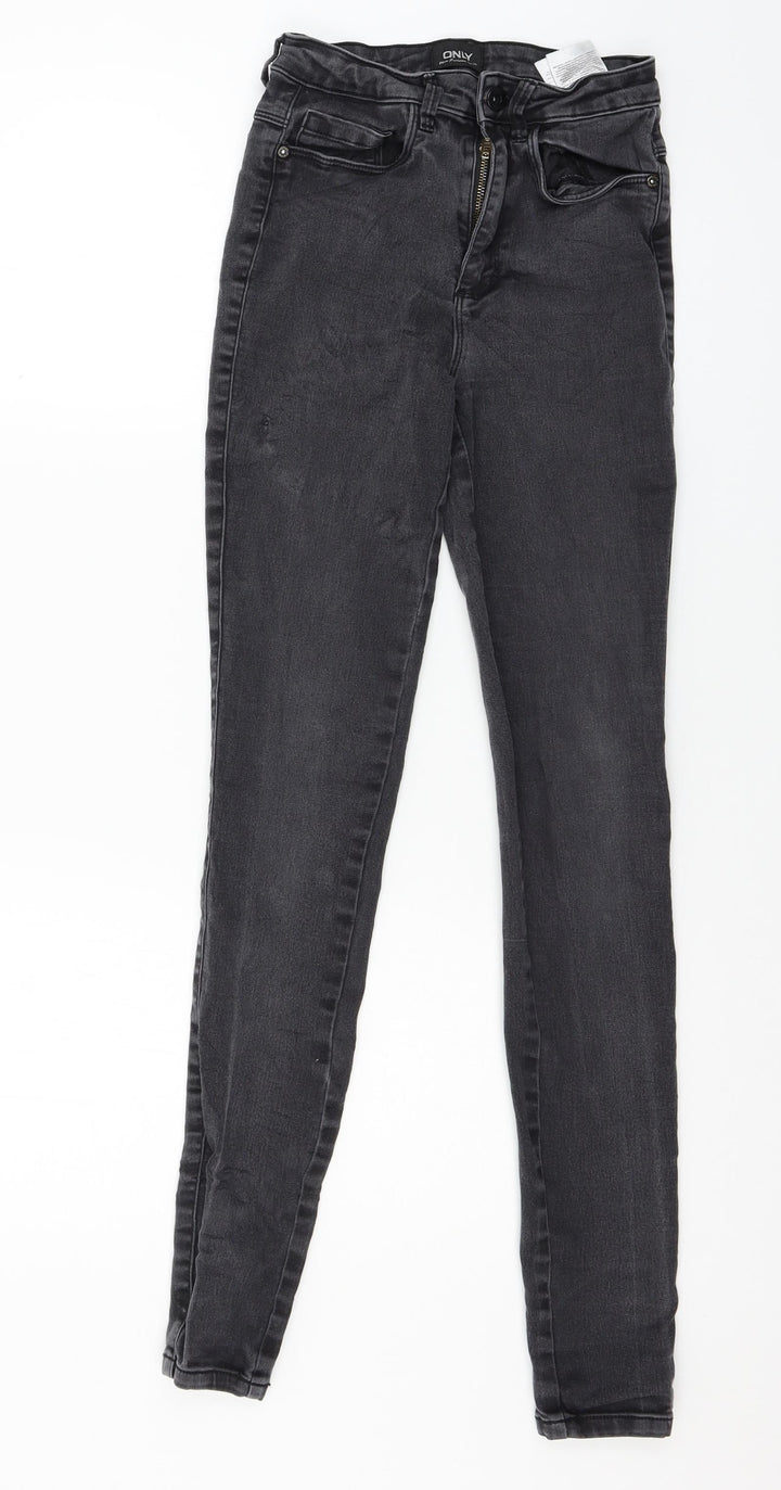 Only Womens Grey Denim Skinny Jeans Size S L29 in
