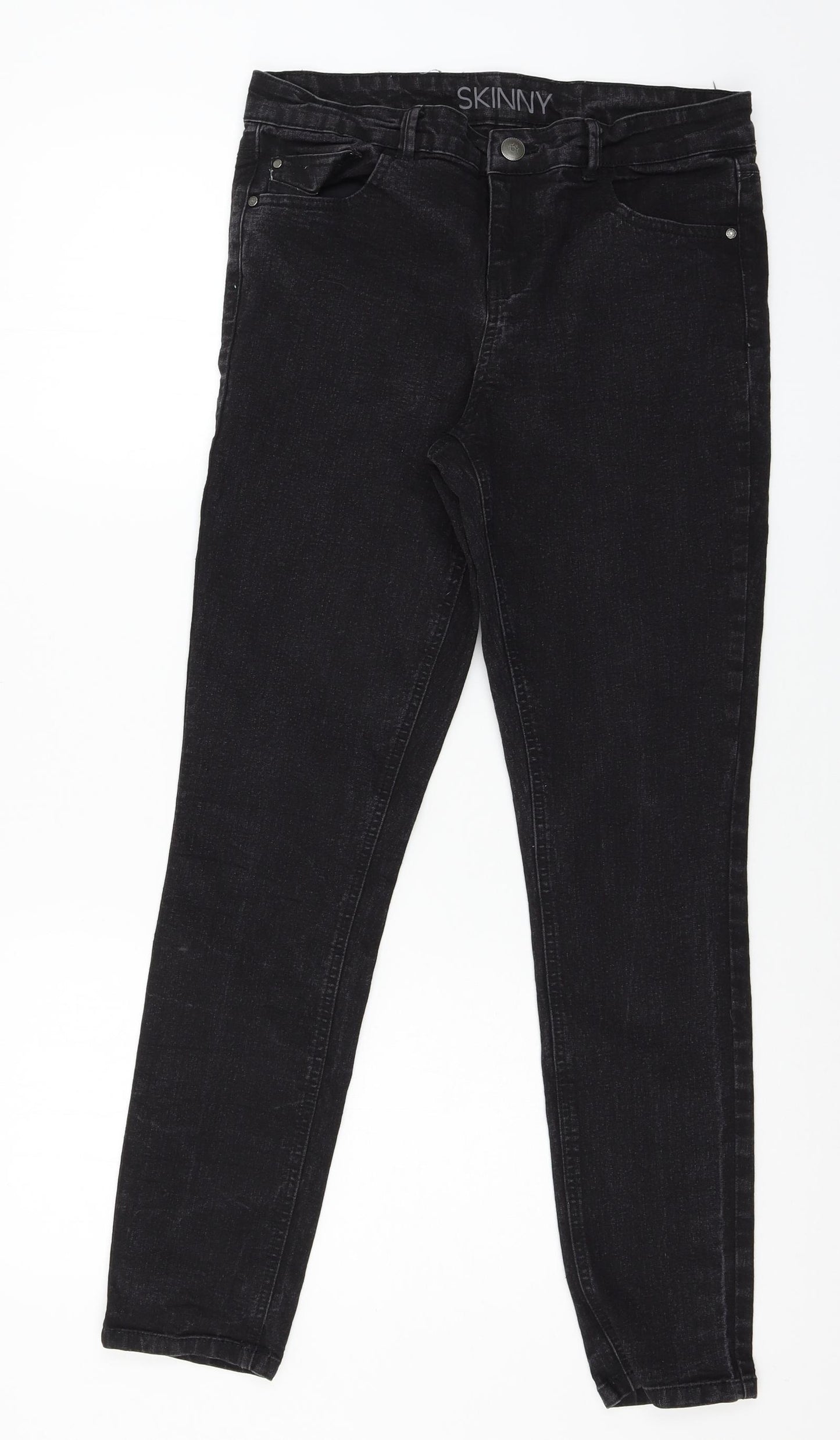 George Womens Black  Denim Skinny Jeans Size 12 L27 in