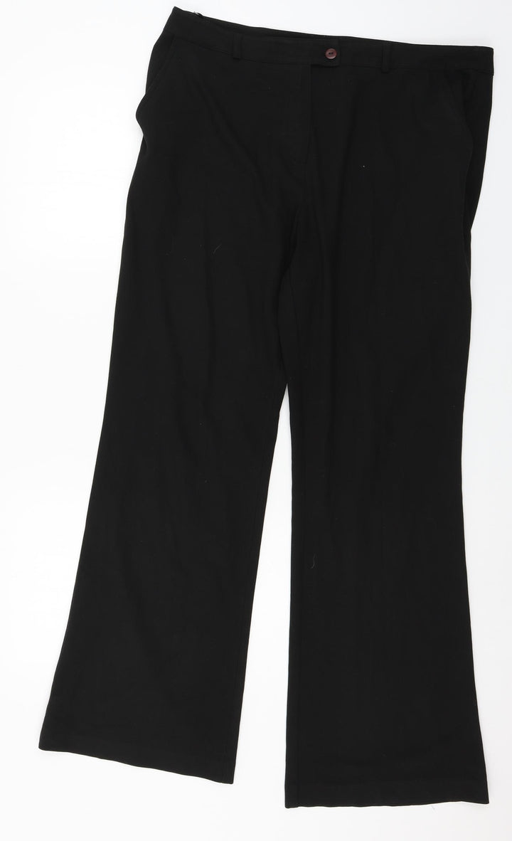 Tyler Womens Black Trousers Size 16 L29 in