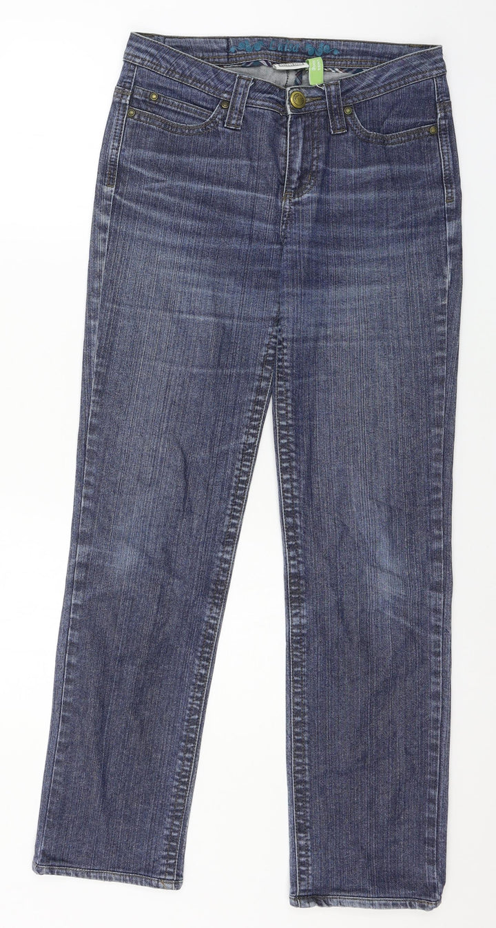 Street One Womens Blue  Denim Straight Jeans Size 30 in L30 in
