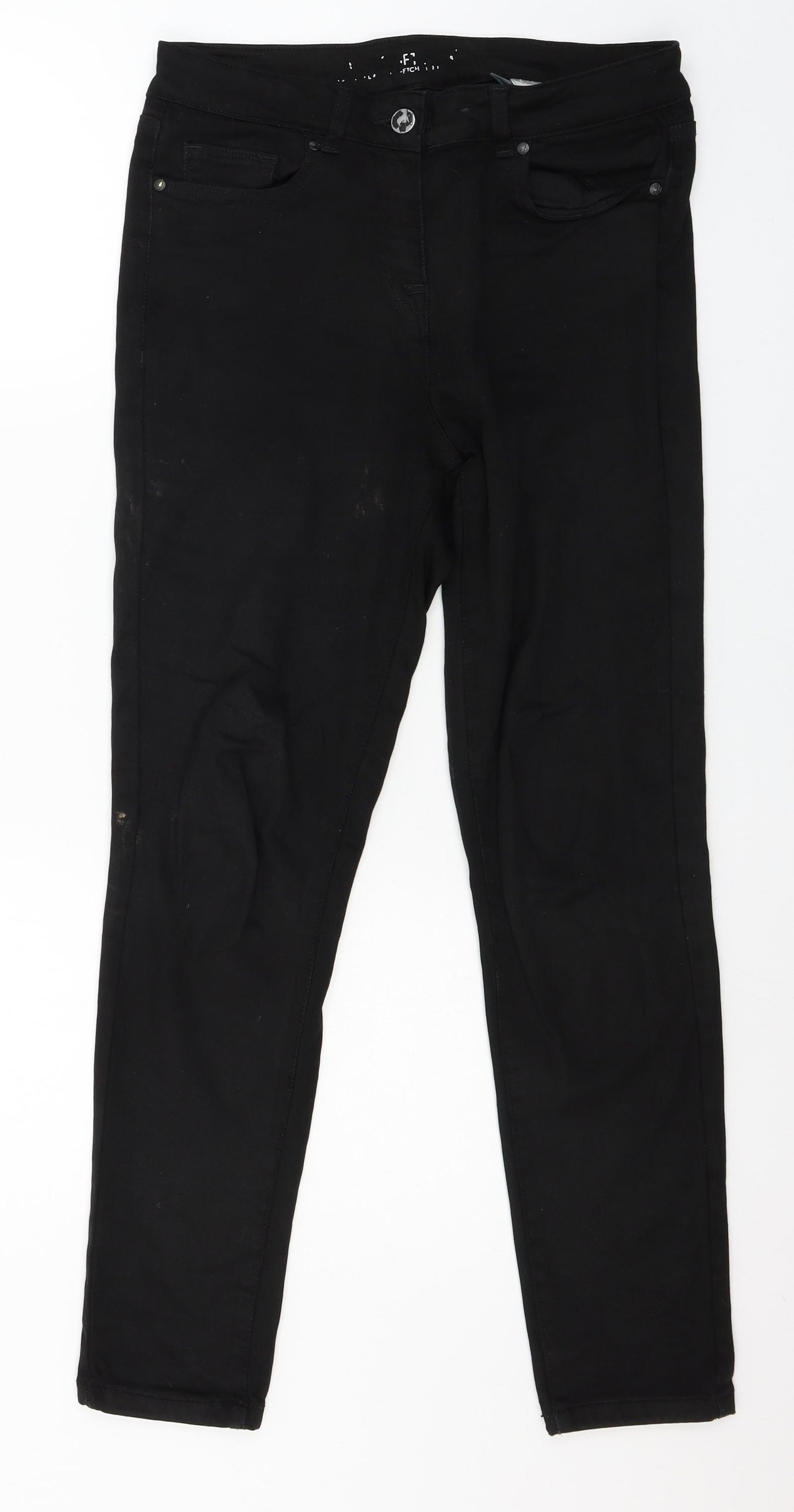 NEXT Womens Black  Denim Skinny Jeans Size 12 L27 in