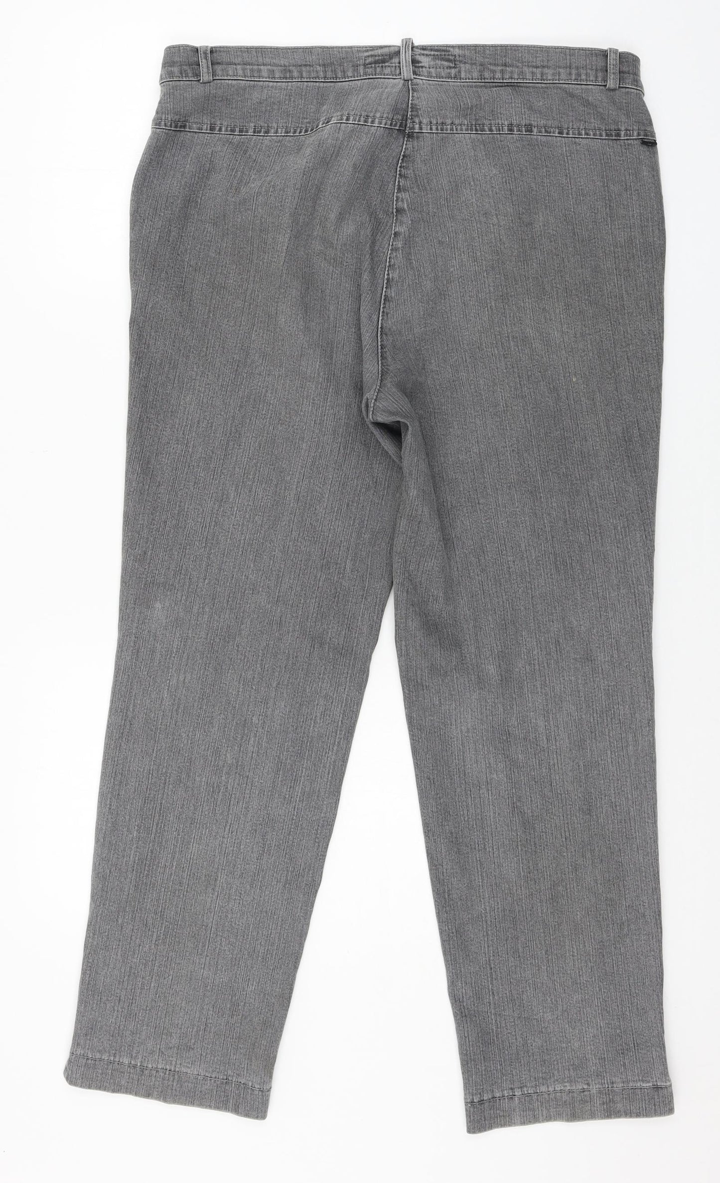 ZERRES Womens Grey  Denim Straight Jeans Size 14 L27 in