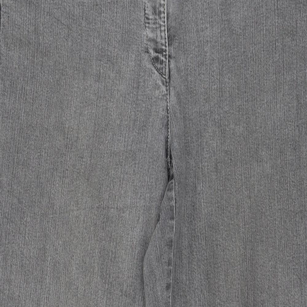ZERRES Womens Grey  Denim Straight Jeans Size 14 L27 in