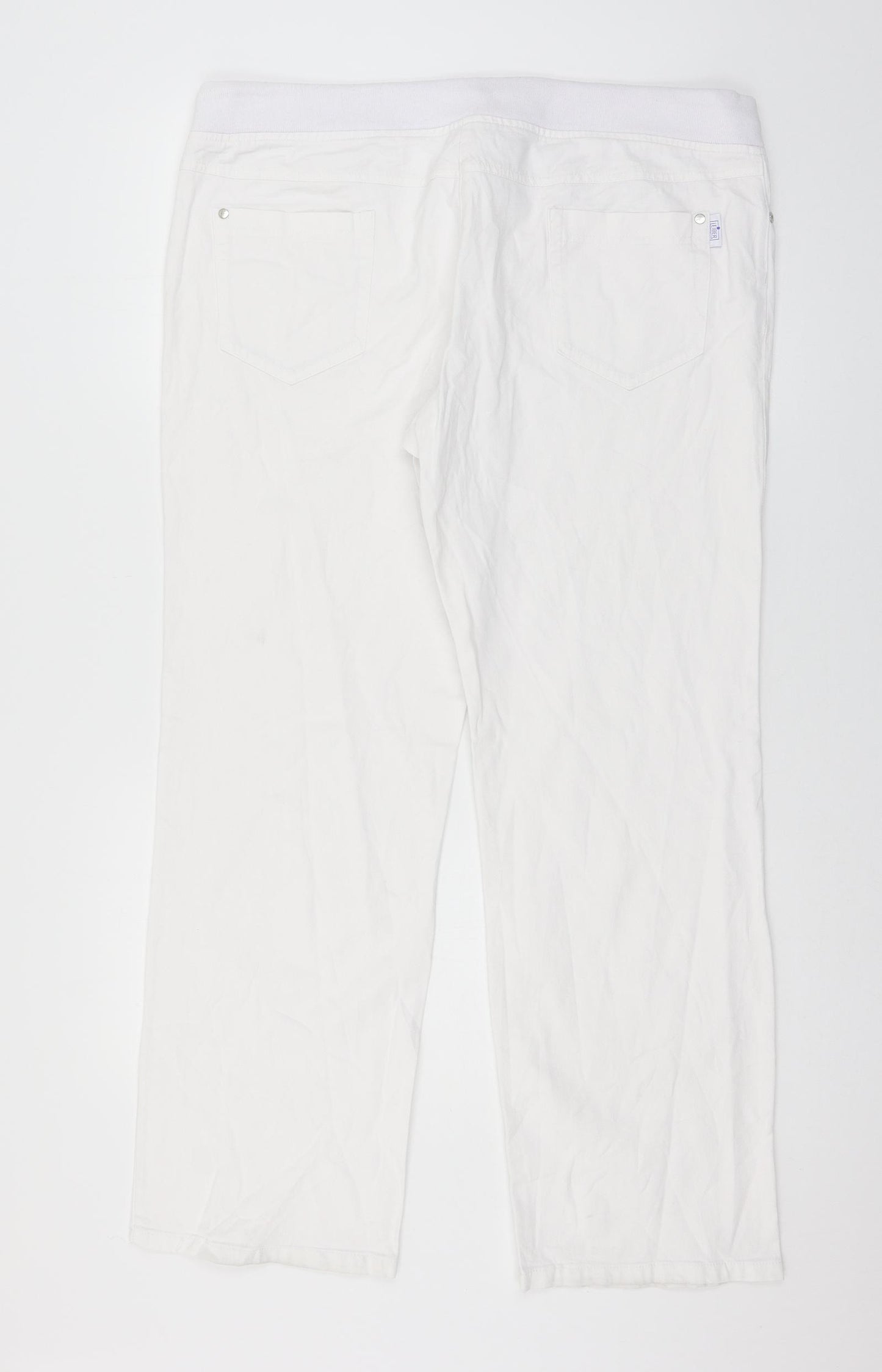 Preworn Womens White  Denim Straight Jeans Size 40 in L30 in