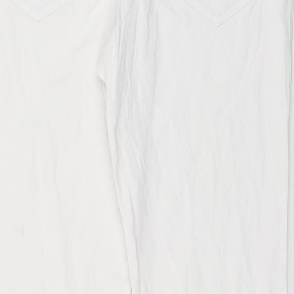 Preworn Womens White  Denim Straight Jeans Size 40 in L30 in