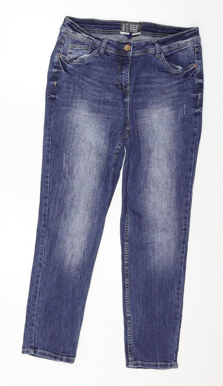 Cecil Mens Blue Denim Straight Jeans Size 30 in L27 in