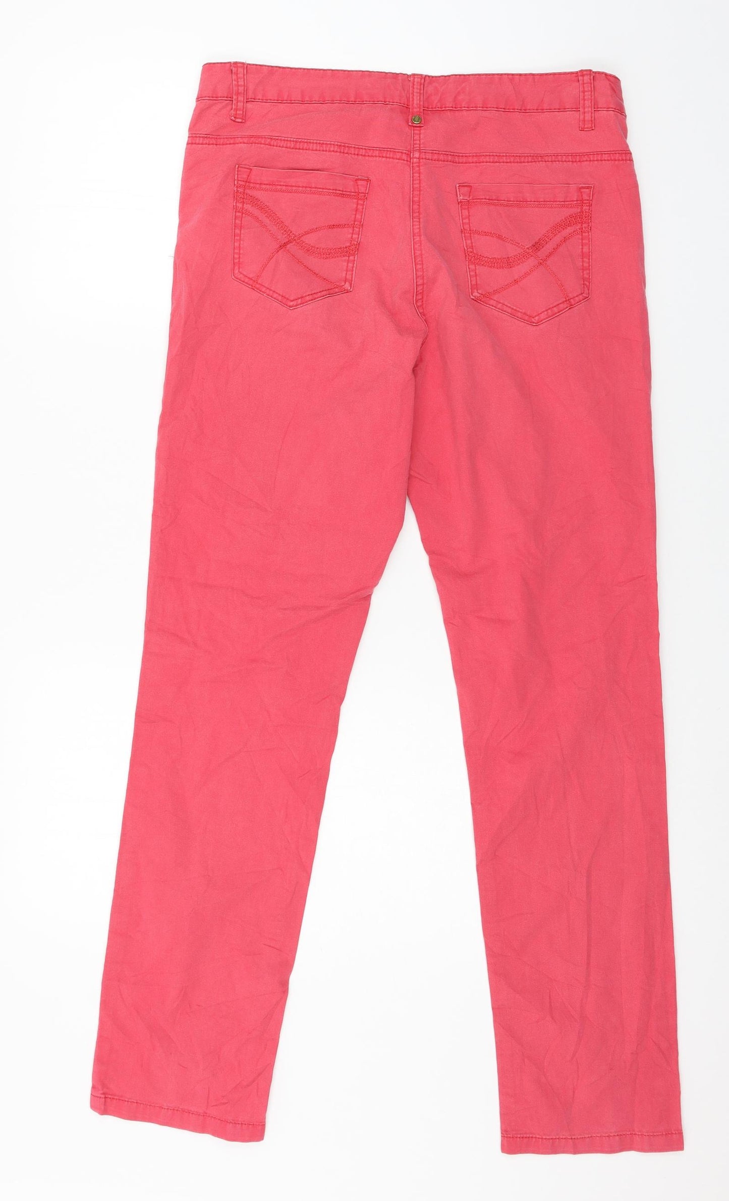 Gina Benotti Womens Pink  Denim Straight Jeans Size 12 L29 in