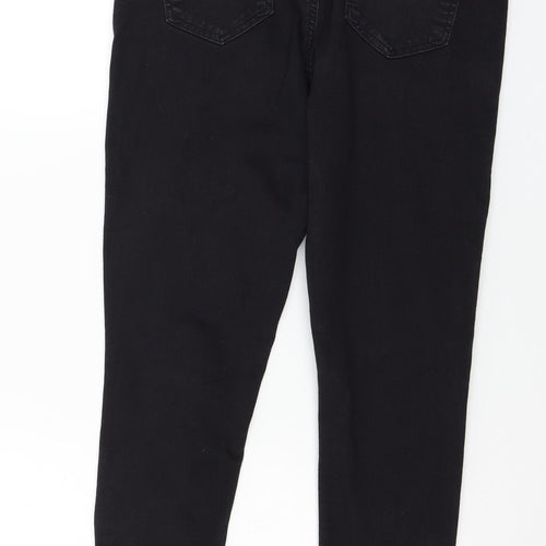 Preworn Womens Black  Denim Skinny Jeans Size 30 in L25 in