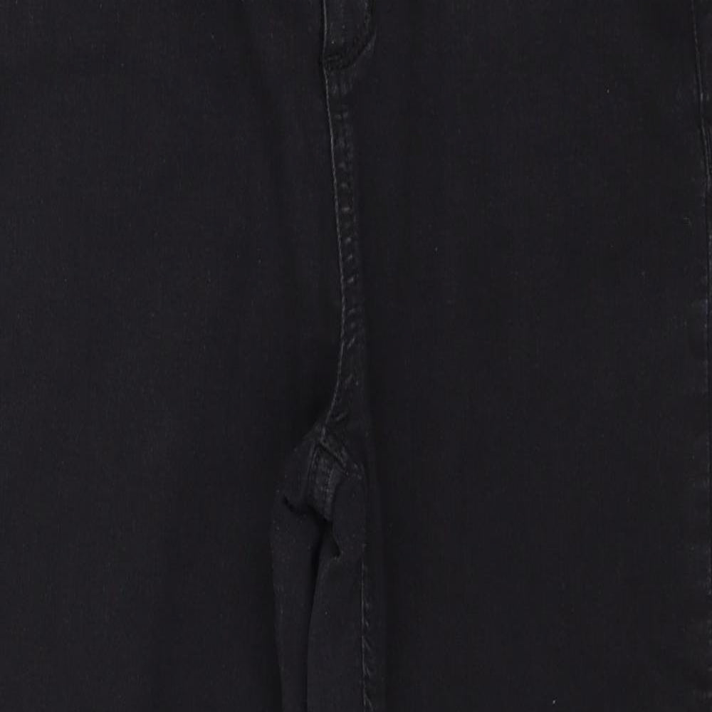 Preworn Womens Black  Denim Skinny Jeans Size 30 in L25 in