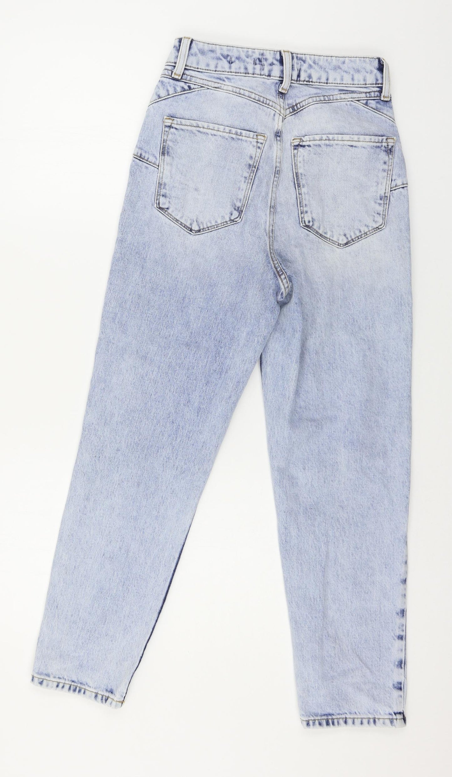 New Look Womens Blue  Denim Mom Jeans Size 6 L24 in