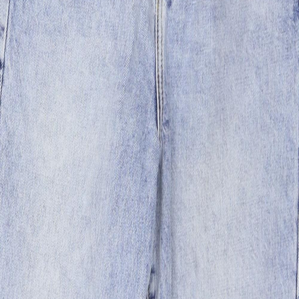 New Look Womens Blue  Denim Mom Jeans Size 6 L24 in