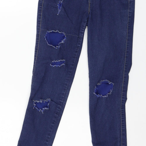 Denim & Co. Womens Blue  Denim Jegging Jeans Size 6 L27 in