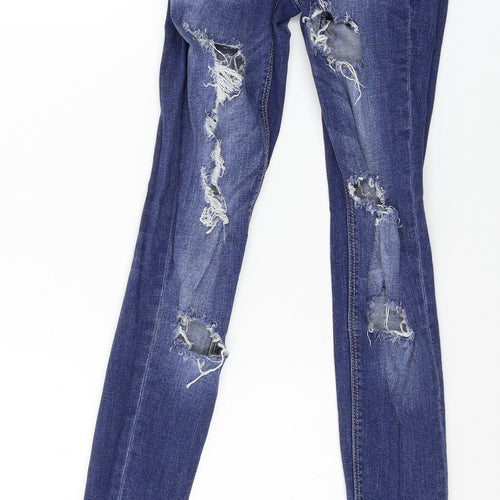 Denim & Co. Womens Blue  Denim Skinny Jeans Size 4 L28 in