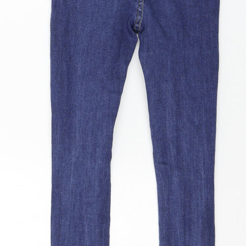 PRETTYLITTLETHING Womens Blue  Denim Skinny Jeans Size 6 L27 in