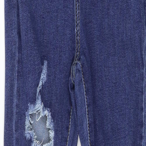 PRETTYLITTLETHING Womens Blue  Denim Skinny Jeans Size 6 L27 in