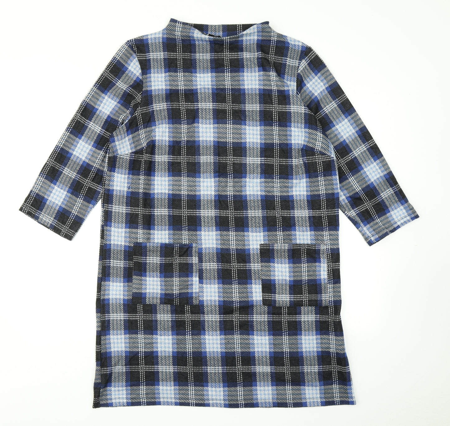 TU Womens Blue Plaid  A-Line  Size 18