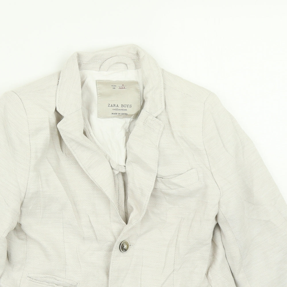 Zara Boys Grey   Jacket Blazer Size 7 Years