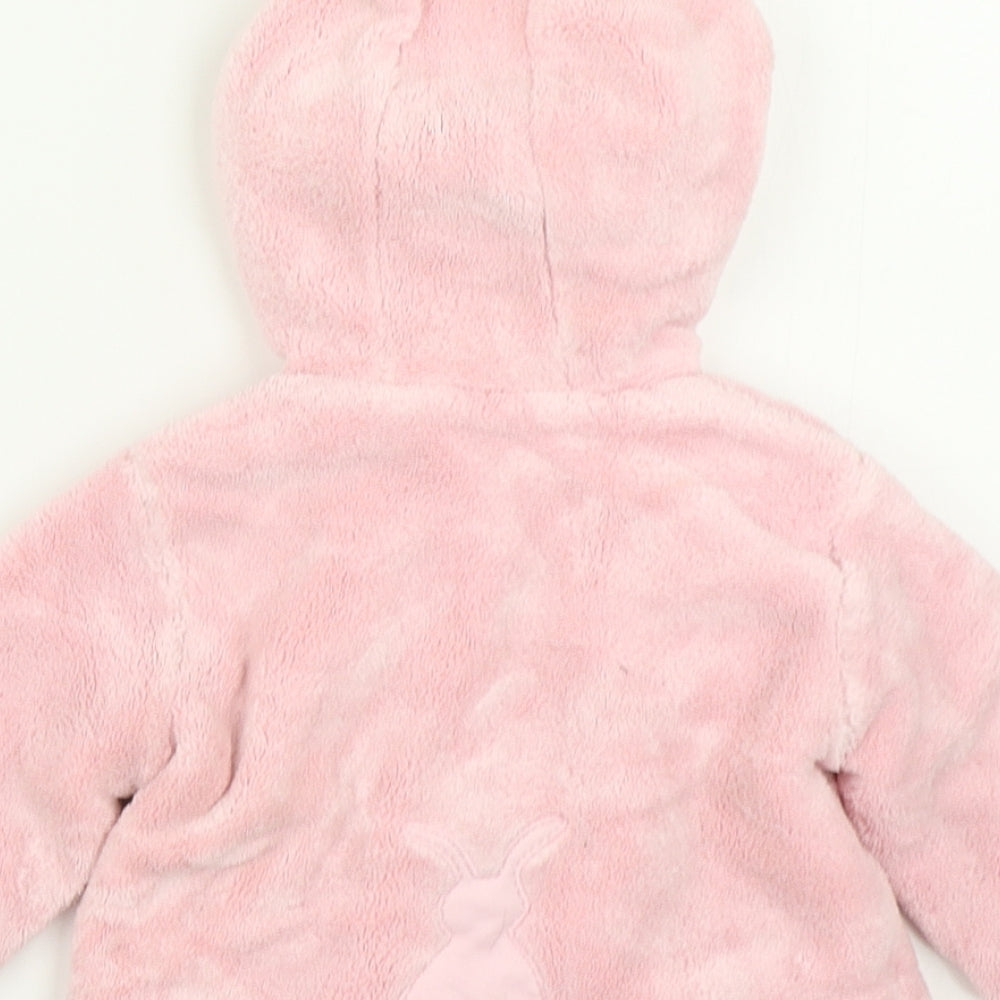 mamas & papas Girls Pink  Fleece Jacket  Size 9-12 Months