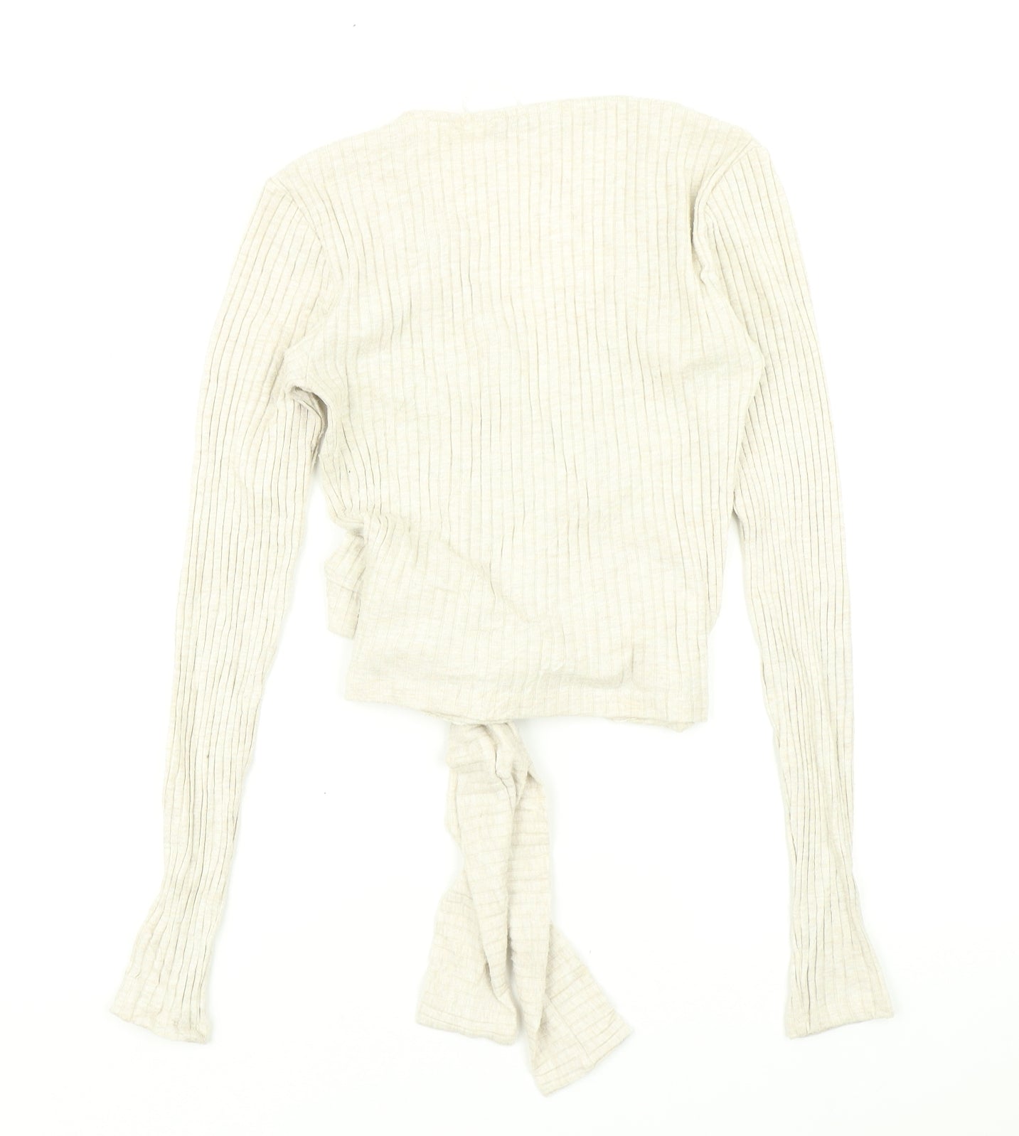 Zara Womens Beige   Wrap T-Shirt Size M