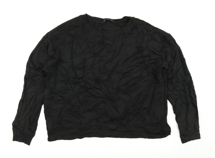 F&F Womens Black Pullover Sweatshirt Size 16