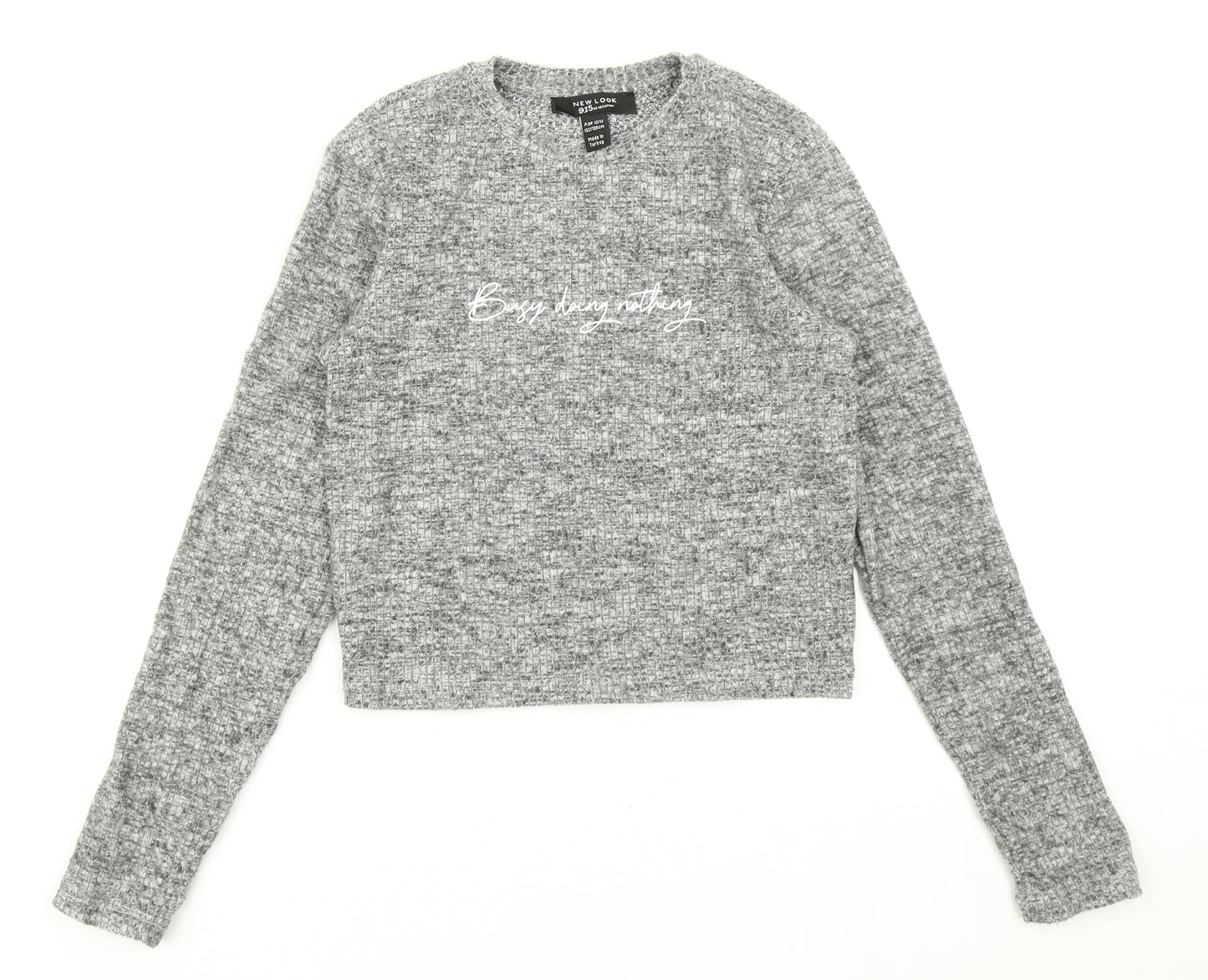 915 Generation Girls Grey   Basic T-Shirt Size 12-13 Years