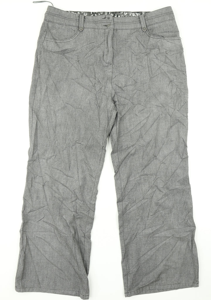 Per Una Womens Grey   Dress Pants Trousers Size 18 L26 in