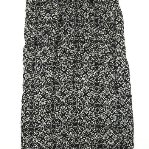 Divided Womens Black   Maxi Skirt Size 14  - Doodle print