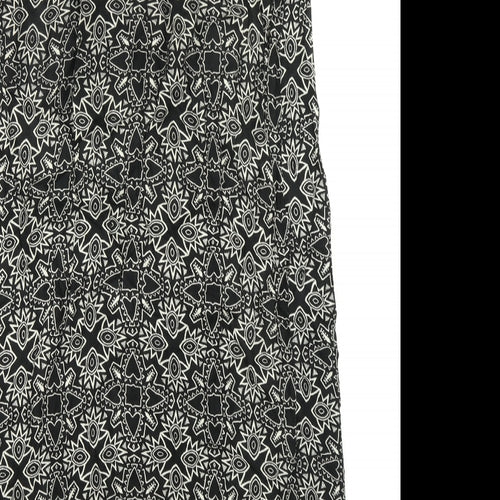 Divided Womens Black   Maxi Skirt Size 14  - Doodle print