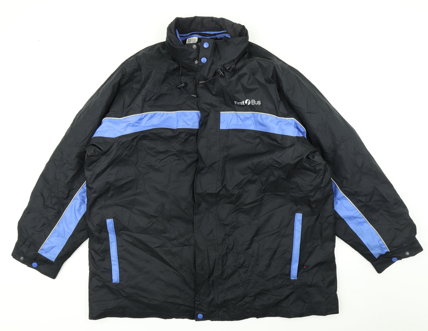Dimensions Mens Black   Puffer Jacket Coat Size 2XL