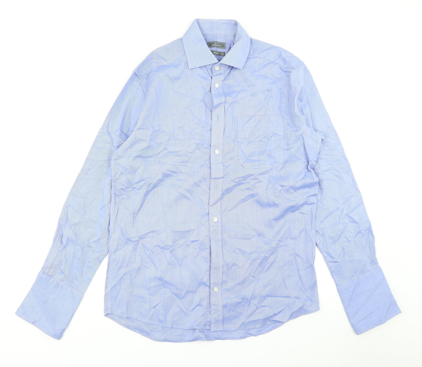 John Lewis Mens Blue    Dress Shirt Size 15.5
