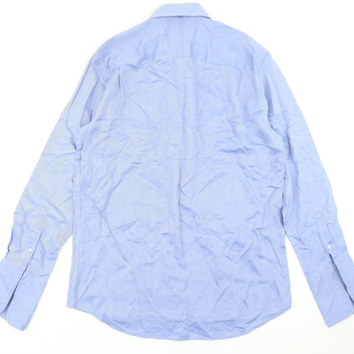 John Lewis Mens Blue    Dress Shirt Size 15.5