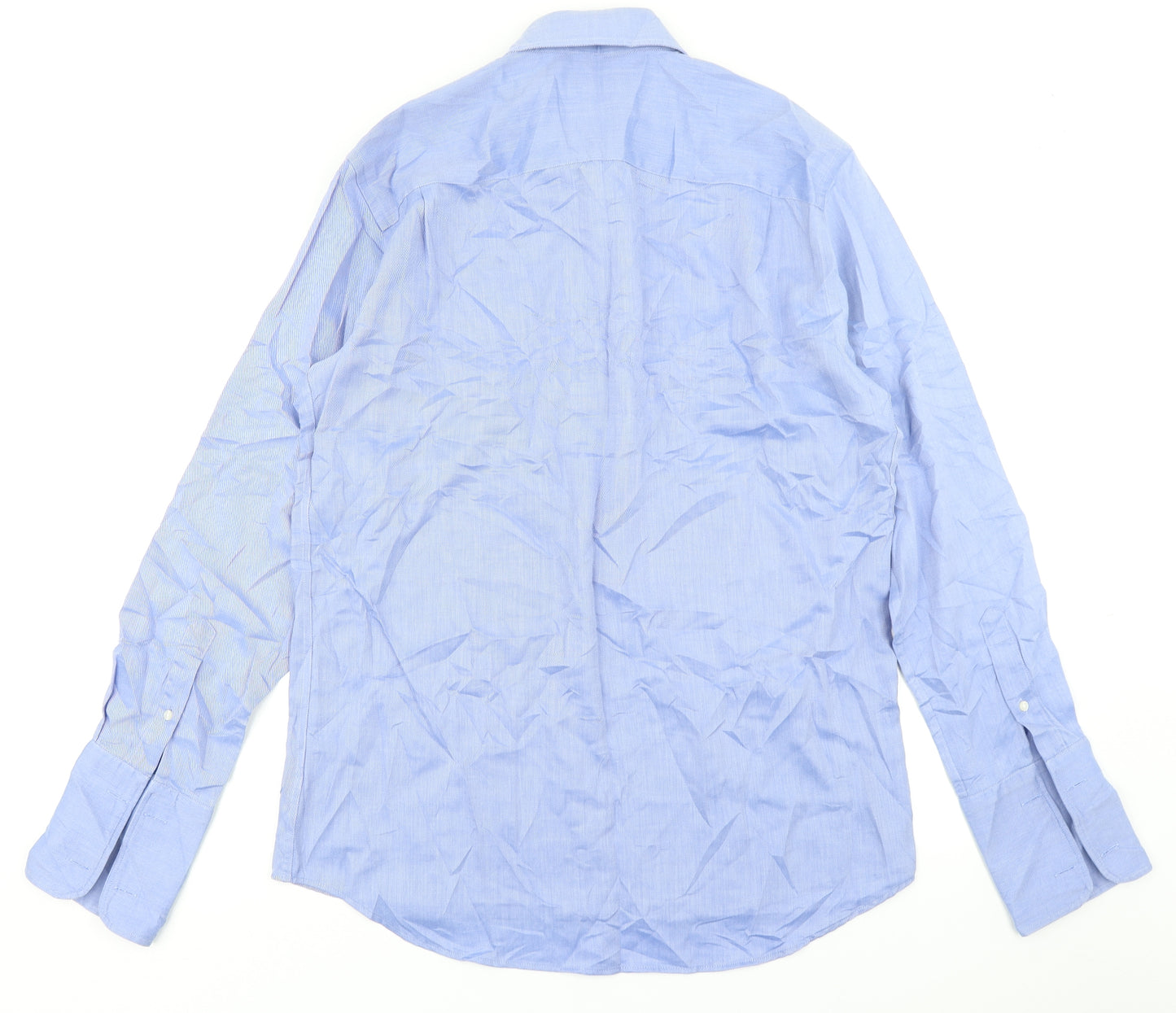 John Lewis Mens Blue    Dress Shirt Size 15.5
