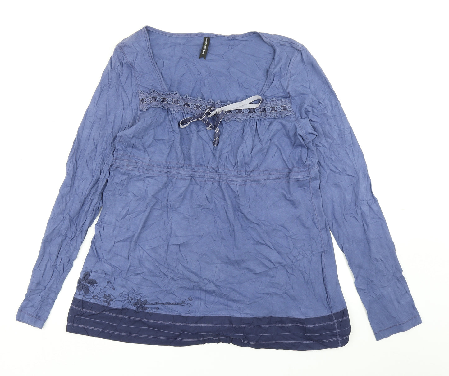 Marks & Spencer Womens Blue   Basic T-Shirt Size 16