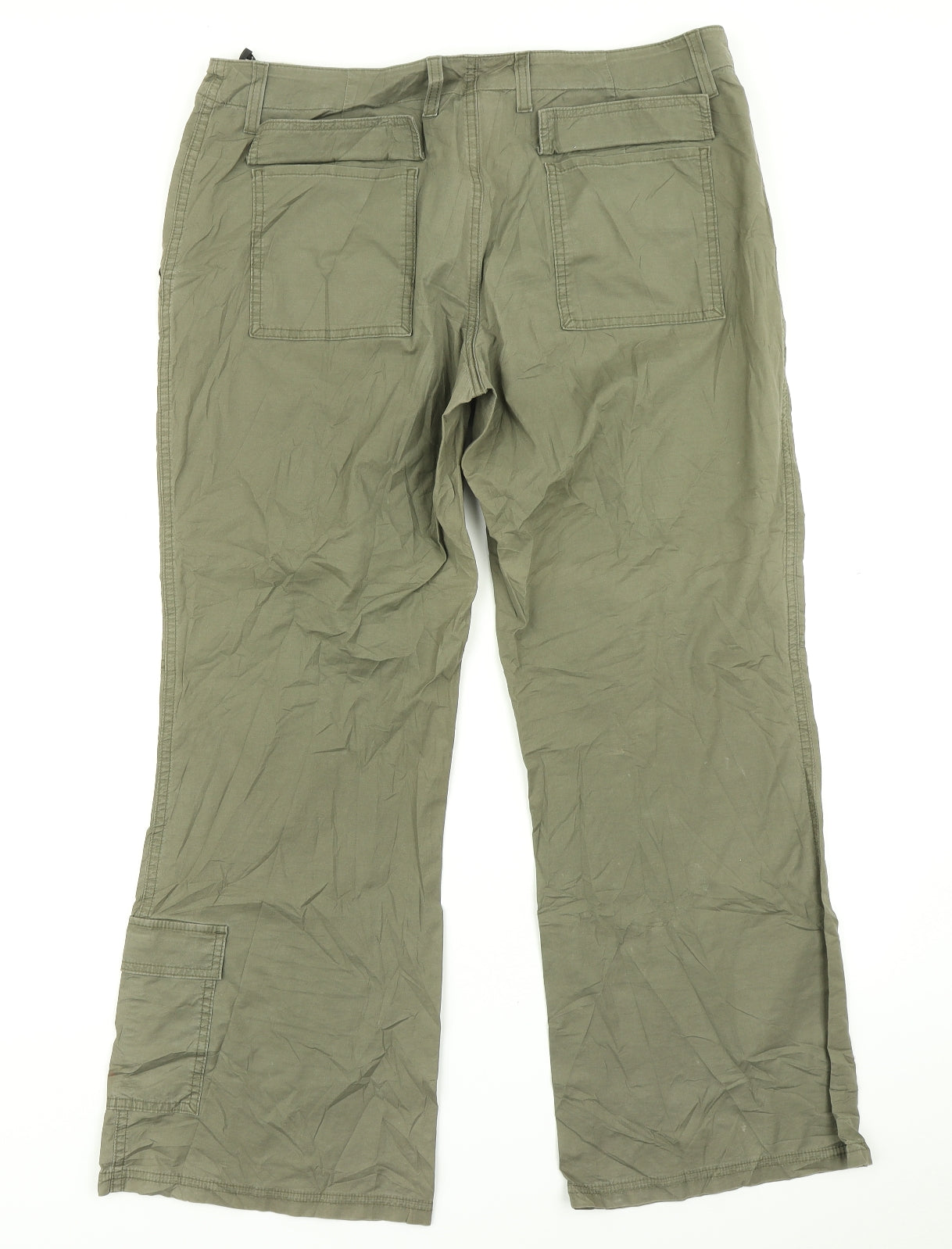 M&S  Womens Green   Cargo Trousers Size 16 L27 in