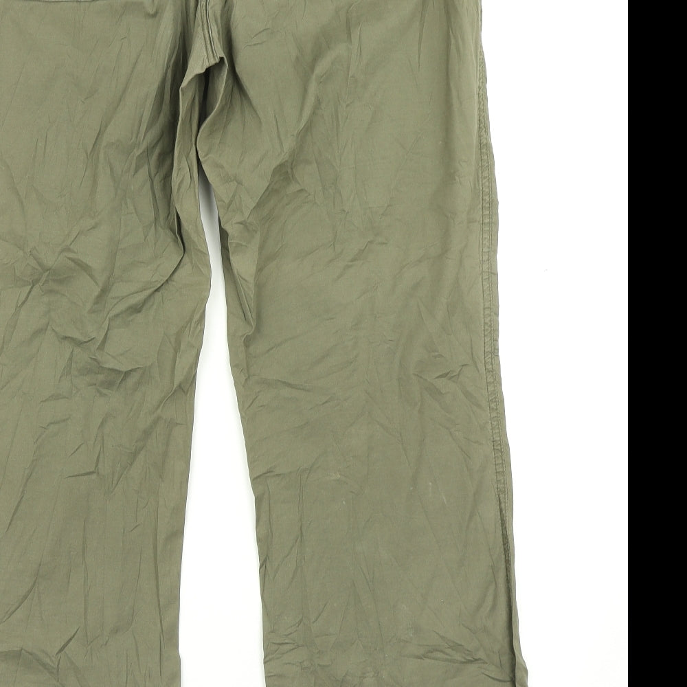 M&S  Womens Green   Cargo Trousers Size 16 L27 in