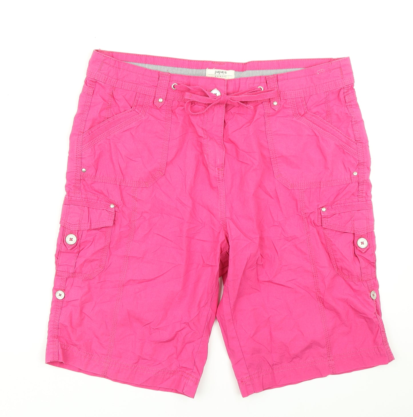 Papaya Womens Pink   Cargo Shorts Size 14