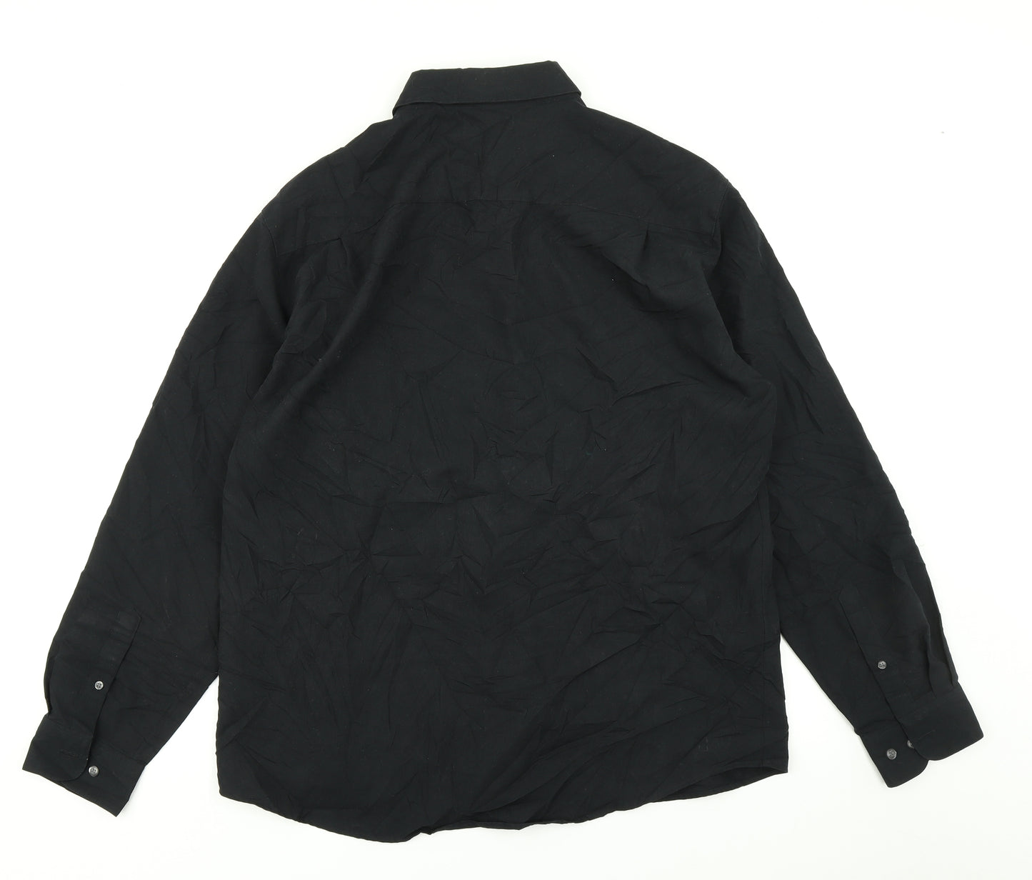 Marks & Spencer Mens Black    Dress Shirt Size L