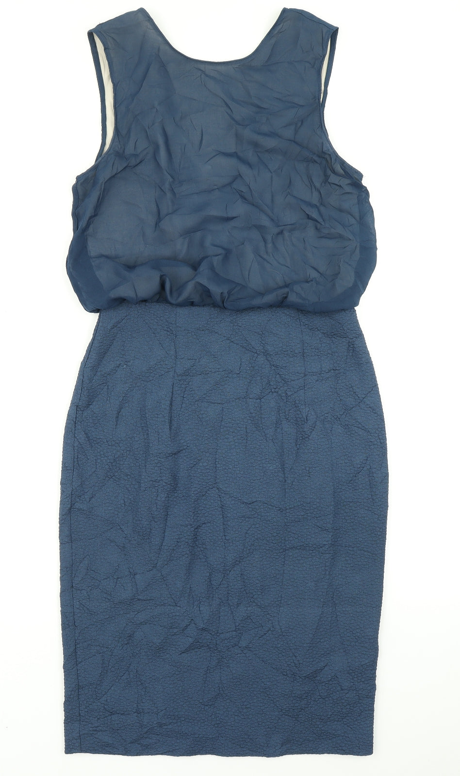 H&M Womens Blue   Pencil Dress  Size 8  - Low Back