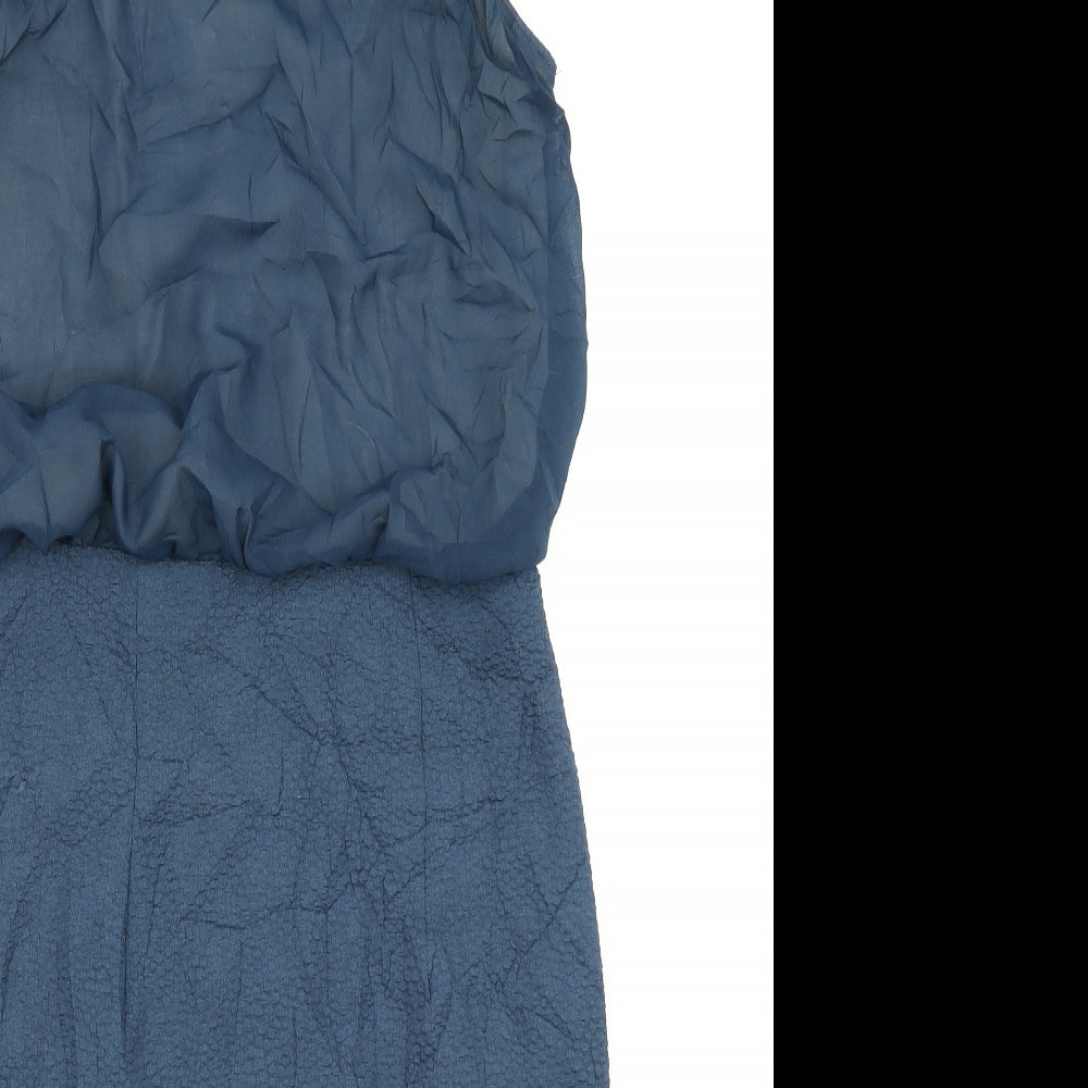 H&M Womens Blue   Pencil Dress  Size 8  - Low Back