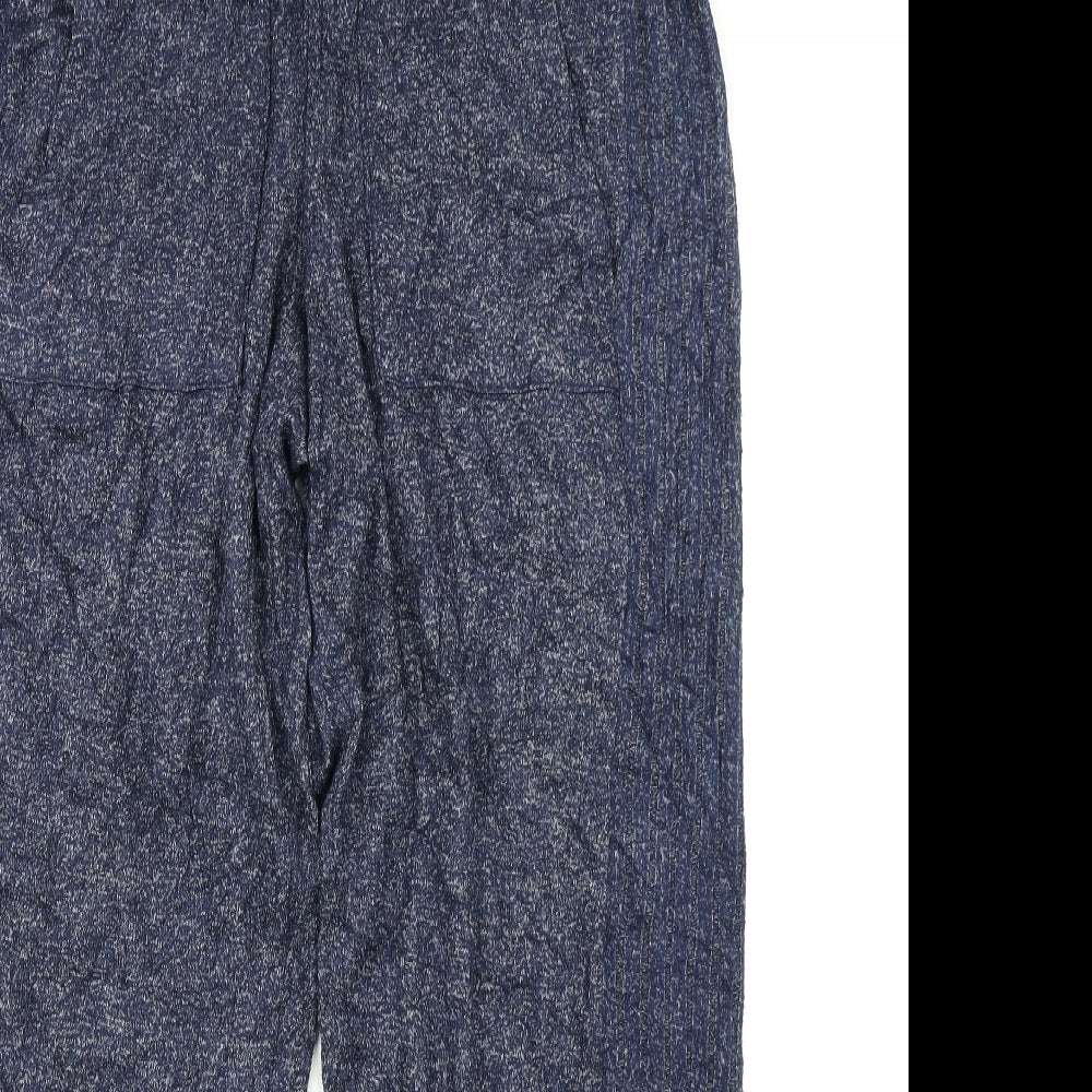 M&S Womens Blue   Jogger Trousers Size 16 L26 in