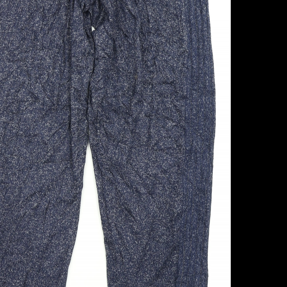 M&S Womens Blue   Jogger Trousers Size 16 L26 in