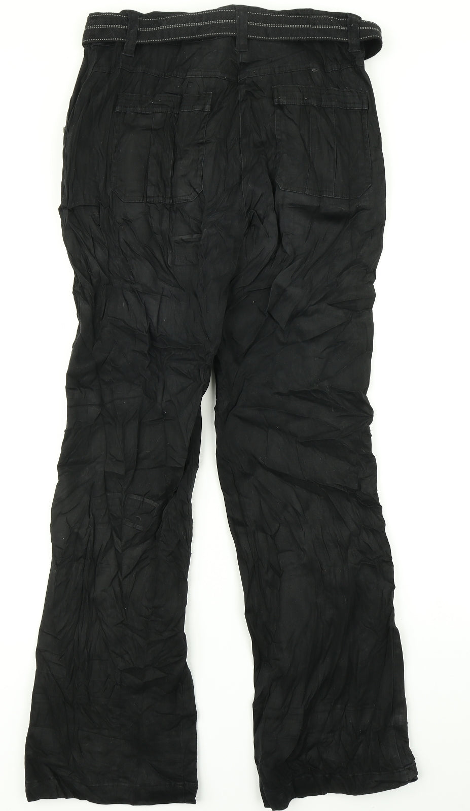 Casual Club Womens Black   Cargo Trousers Size 12 L30 in