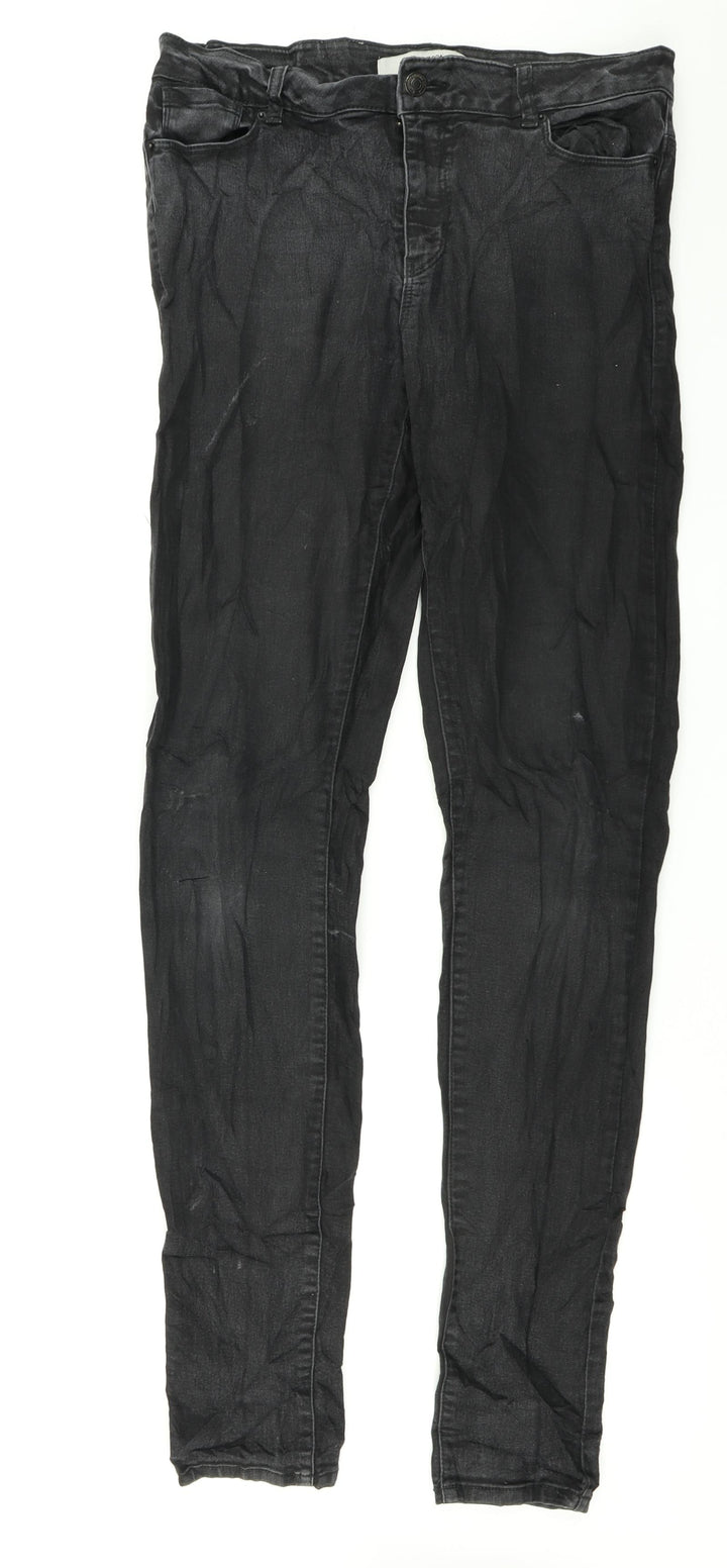 VERO MODA Womens Black Denim Skinny Jeans Size 34 L32 in