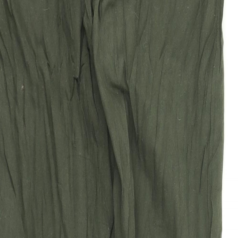 Johnny Q Womens Green  Denim Cargo Trousers Size 14 L28 in