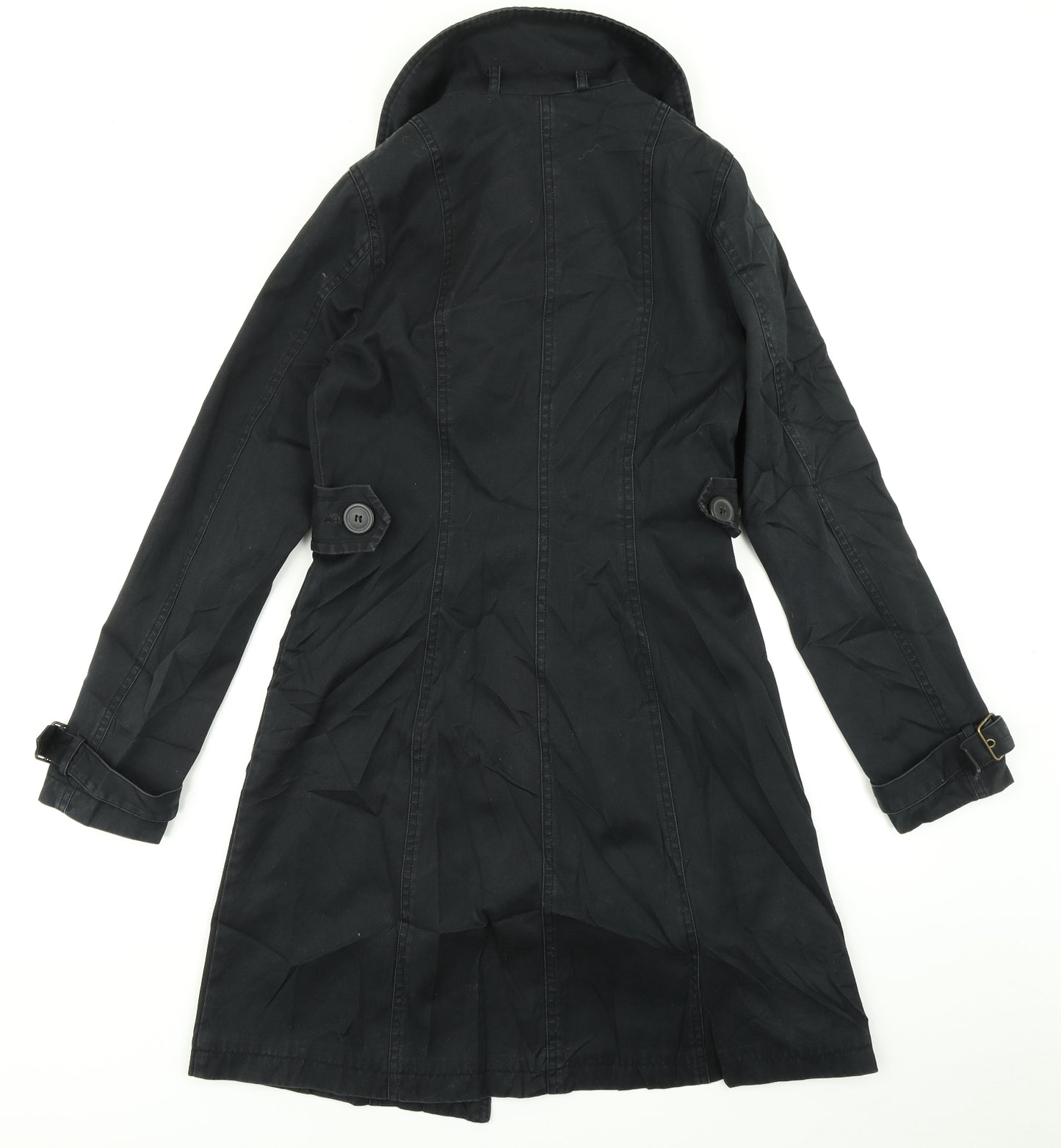 Divided Womens Black   Overcoat Coat Size 8
