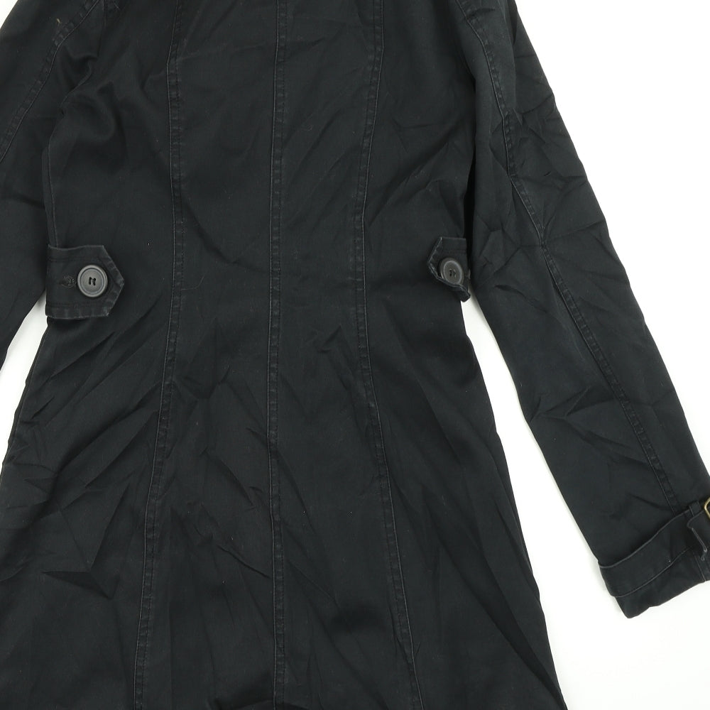 Divided Womens Black   Overcoat Coat Size 8