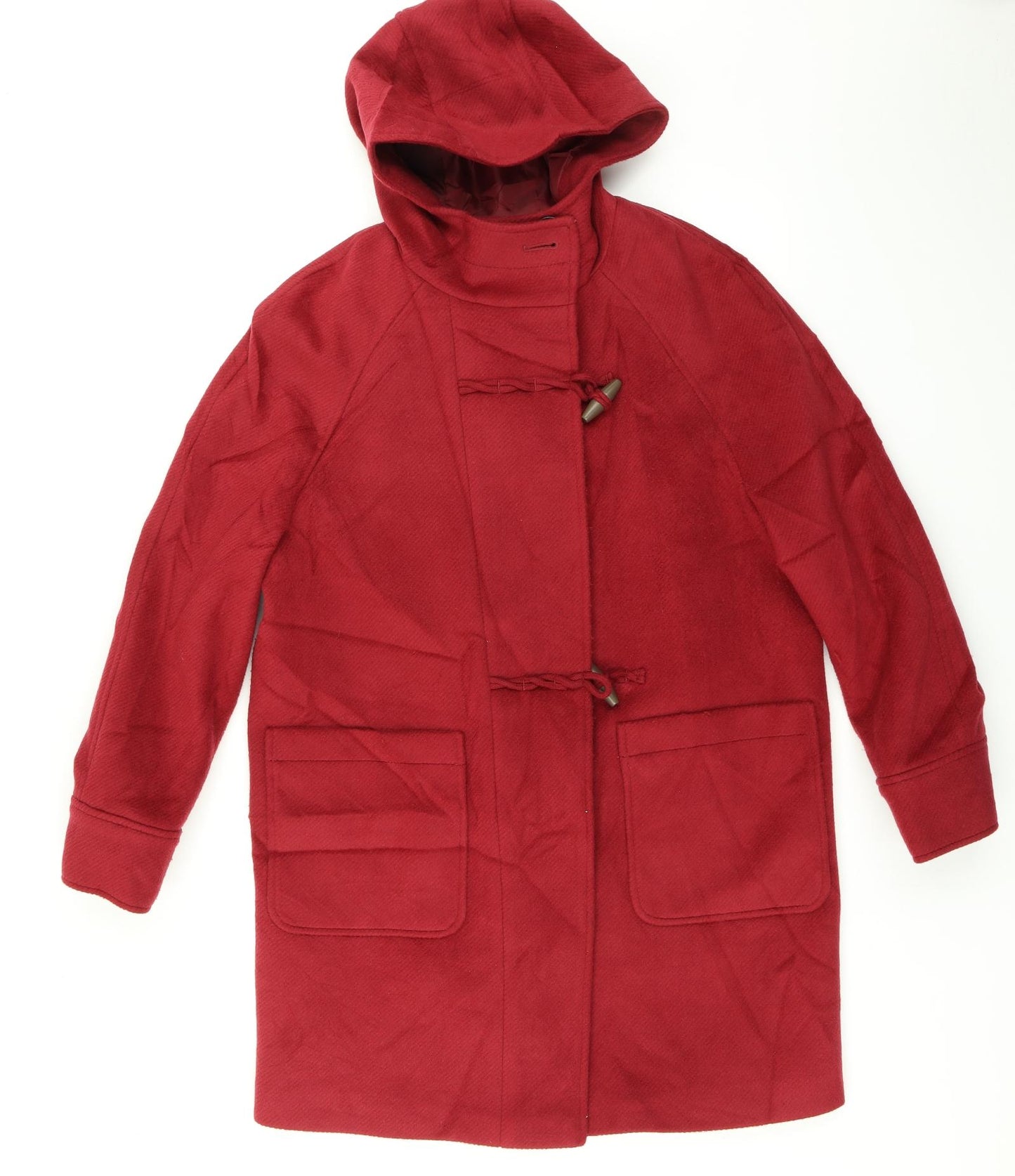 M&S Collection Womens Red   Overcoat Coat Size 12