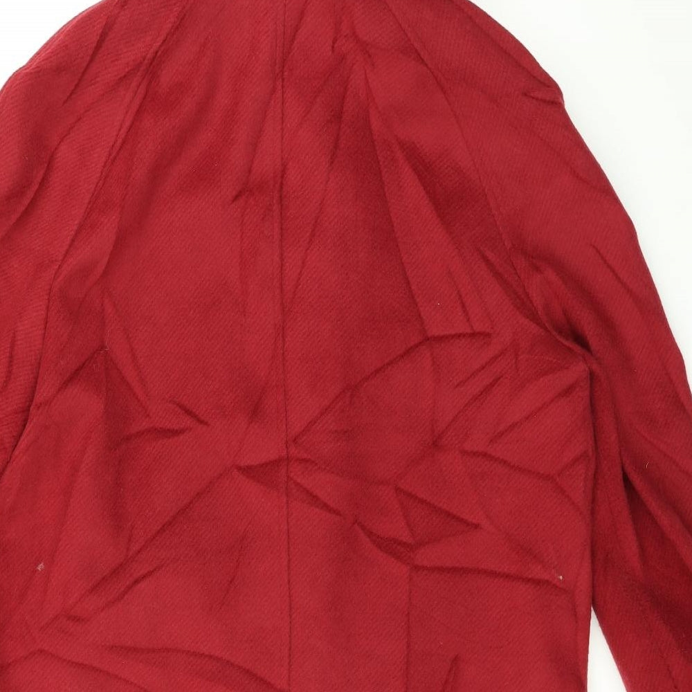 M&S Collection Womens Red   Overcoat Coat Size 12