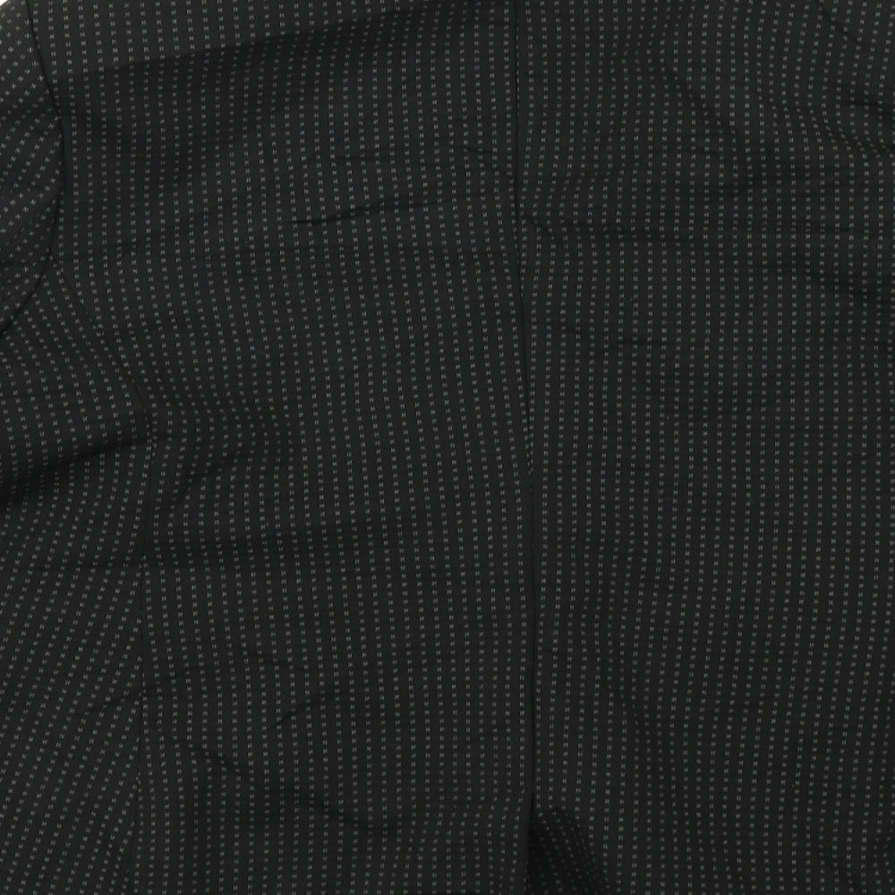 M&S Collection Womens Black Spotted  Jacket Blazer Size 14